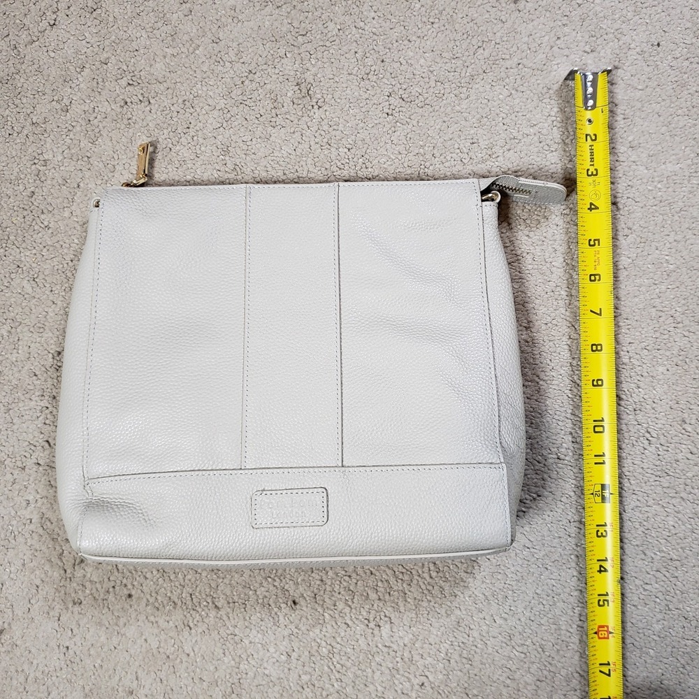 Pom Pom London Leather Westminster Messnger Bag Stone w/ Matching Crossbody READ - Picture 11 of 12